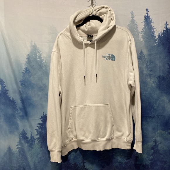 The North Face Other - The North Face Hoodie Mens XL White Pullover Back Graphic Cotton Blend